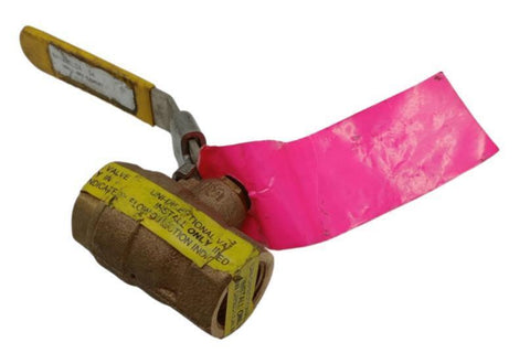 Milwaukee Valve BA100ELDA 3/4" NPT Full Port Bronze Standard Ball Valve