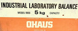 Ohaus 1900 Industrial Laboratory Balance 5 kg W/Weights - SOLD AS IS
