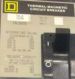 Square D  FAL26015  2-Pole Circuit Breaker 15 Amp 600 VAC