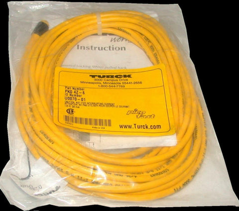 NEW TURCK  PKG 4Z-6   FEMALE STRAIGHT PICO FAST CABLE CORDSET 125 V 2 AMP