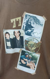 Alstyle Men's James Taylor & Ben Taylor Tour 2011 Graphic Brown Shirt Size Large