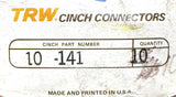 TRW 10-141 Cinch Connector Terminal Block 20A 250V 10 Circuit  - Box of (10)
