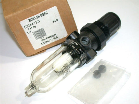 UP TO 2 NEW BOSTON GEAR AIR REGULATORS FILTER 1/4" NPT 74756