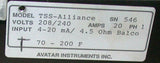 Avatar Instruments  TSS-ALLIANCE  SCR Power Controller 208-240 VAC