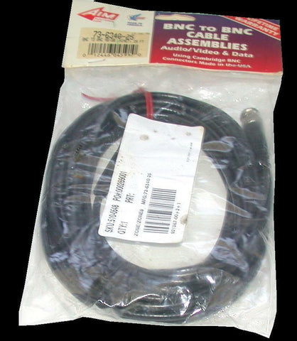 NEW AIM ELECTRONICS   73-6340-25   BNC TO BNC CABLE ASSEMBLY 25 FT.