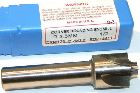 Niagara 3.5MM Diameter Corner Rounding End Mill 14411 New