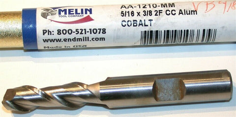 Up to 3 New Melin 5/16" Diameter 3/8" Shank 2 Flute Cobalt End Mill AA-1210-MM