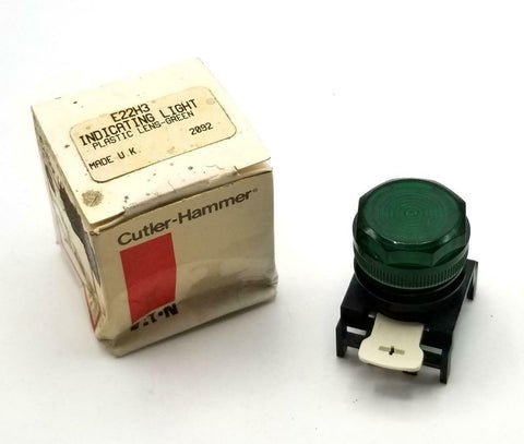 Cutler Hammer E22H3 Indicating Light Plastic Lens Green