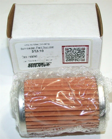 Up to 12 New 3TA10 Schroeder 2.0" OD x 3.0" Length 10 Micron Filter Elements