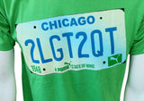 Puma Men's Chicago The Windy City License Plate Green Shirt Size Medium