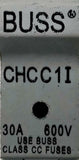 Buss CHCC1I Class CC 1 Pole Fuse Holder 30A 600V DIN Rail Mount