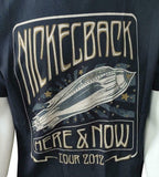 Gildan Men's Nickelback Here And Now Tour 2012 Black Short Sleeve Shirt Size L
