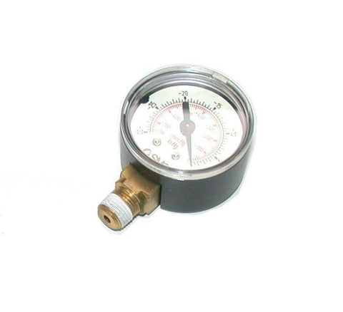 NEW SMC   4278586   BOTTOM MOUNT VACUUM GAUGE 1/8 NPT -30-0 HG 1-1/2" DIAMETER