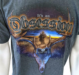 Gildan Men's Mossy Oak It's An Obsession Graphic Gray Short Sleeve Shirt Size L