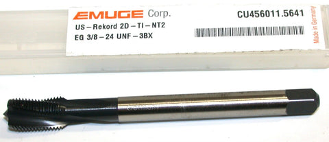 Up to 4 New Emuge STI 3/8-24 UNF 3 Flute Spiral Rekord D-TI Tap CU456011.5641