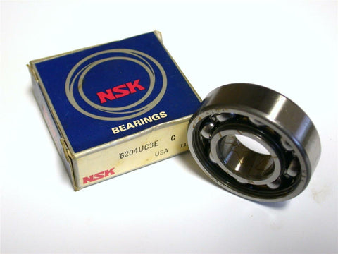 BRAND NEW IN BOX NSK DEEP GROOVE BALL BEARING 20MM X 47MM X 14MM 6204UC3E