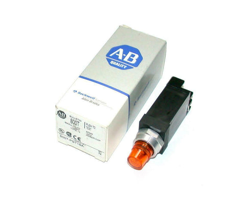 New Allen Bradley  800T-PST16A  Small Amber Pilot Light Indicator Ser. N