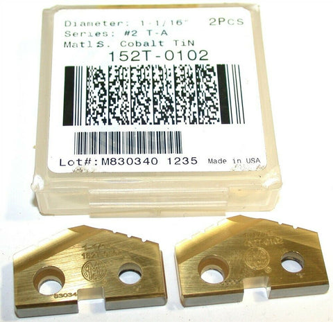 2 Allied Machine 1 1/16" Carbide Coated Spade Drilling Inserts 152T-0102