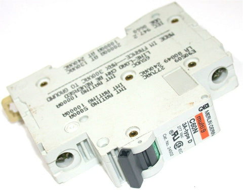 UP TO 2 MERLIN GERIN MULTI 9 C60 3 AMP D CURVE 277V 1P CIRCUIT BREAKER 24502