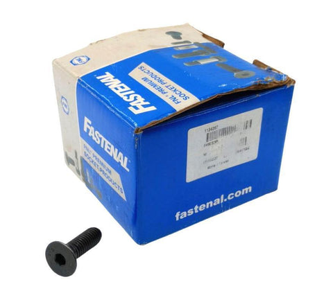 Fastenal 1124287 3/8"-16x1-1/4" Black Oxide Flat Socket Hex Screw - Box of (50)