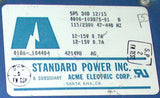 STANDARD POWER INC. POWER SUPPLY 12/15 VDC  MODEL 5PS30D12/15