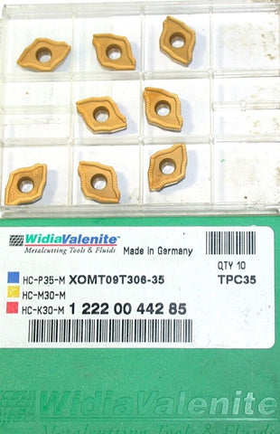 Lot of 8 New Widia Valenite Indexable Drilling Inserts XOMT09T306-35 TPC35