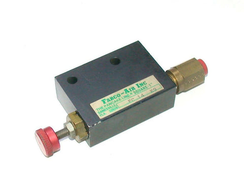 FABCO-AIR   FC 14 K9   FLOW CONTROL CHECK VALVE W/AIR FITTINGS 1/4 NPT