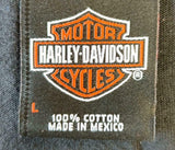 Harley Davidson Motorcycle Men's Eagle Live To Ride Ride To Live Black Shirt L