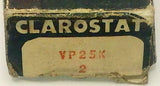 New Clarostat  VP25K  Fixed Resistor 2 Ohms W/Mounting Brackets
