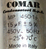 COMAR MP 450-15 CAPACITOR 15 UF 450 VOLTS