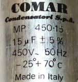 COMAR MP 450-15 CAPACITOR 15 UF 450 VOLTS