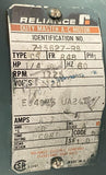 Reliance 48WG12A Gear Motor 1/4 HP 18:1 Ratio 1725 RPM 120V 1 Phase E54825 #1