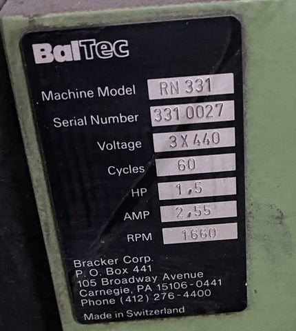 Baltec RN331 Bench Top Orbital Riveter 1.5 HP