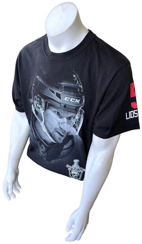 Reebok Men's Niklas Lidstrom Detroit Red Wings NHL Graphic Black Shirt Size L