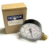 NoShok 25.100.600 Pressure Gauge 600 PSI 1/4" NPT Bottom Mount