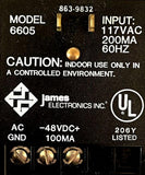 James Electronics Inc. 6605 Power Supply 48 VDC 100 MA