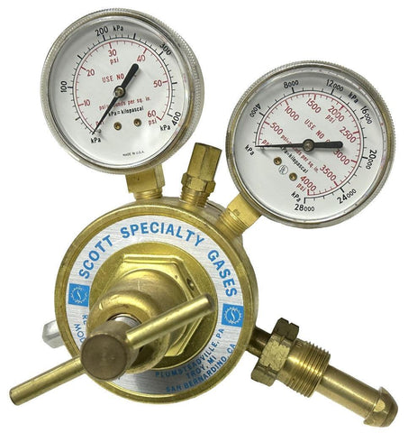 Scott Specialty Gases 11A Air Regulator 2 Gauges 0-60psi 0-4000psi