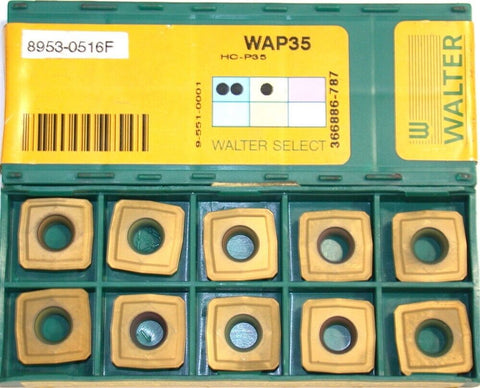 Lot of 10 Walter Waukesha Carbide Indexable Tin Coat Drill Inserts P28475-6