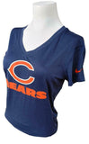 Nike Women's Dri-Fit Chicago Bears NFL Navy Short Sleeve Shirt Size Medium