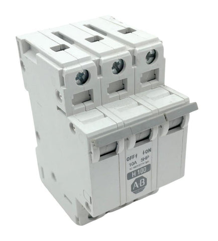 Allen-Bradley 1492-CB3H100 Ser. C Circuit Breaker 3-Pole 10A 480VAC 3PH 5HP DIN