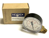 NoShok 25-100-160 Pressure Gauge 160 PSI 1/4" NPT Bottom Mount