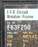 ITE Siemens F63F150 3-Pole Circuit Breaker 150A 600VAC Type F6