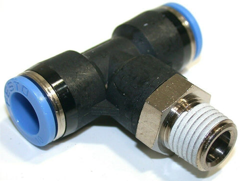Lot of 10 New Festo QST-1/4-10 Push-in T-fittings 153112