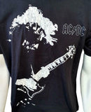 Anvil Men's AC/DC Guitar Graphic Black Short Sleeve Shirt Size Large