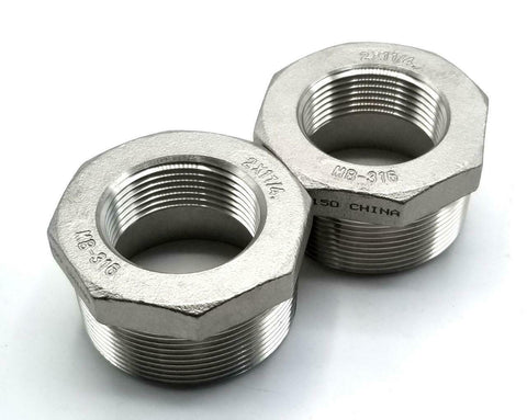 MB-316 150-2X1-1/4 Stainless Steel Bushing 2" X 1" (Lot of 2)