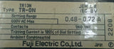 Fuji Electric TR-ON Overload Relay 600VAC .48-.72A
