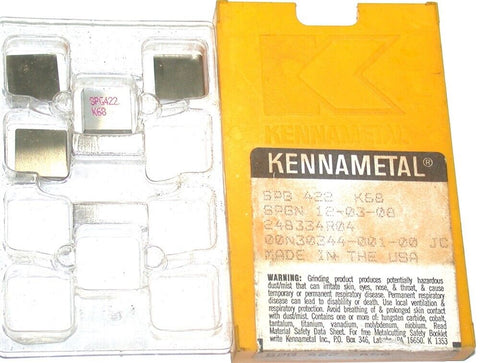 Lot of 4 New Kennametal Kendex Positive Carbide Turning Inserts SPG422 K68