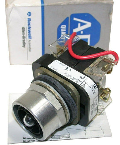 NEW ALLEN BRADLEY 24V PUSH-TO-TEST PILOT LIGHT 800T-QT24