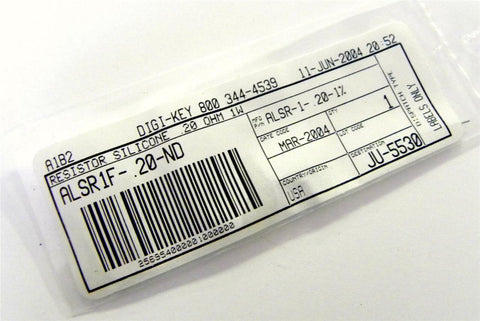 BRAND NEW DIGI-KEY RESISTOR .20 OHMS 1 WATT MODEL ALSR1F-.20-ND (2 AVAILABLE)