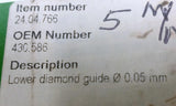 Novotec 24.04.766 Lower Diamond Guide For Wire EDM Machines .005mm Diameter